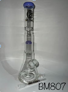 Big B Mom - Glass Water Pipe - Glass Beaker Base w/ Tree Perc & Ice Catcher - 1150G - 16IN - Assorted Colors - BM807