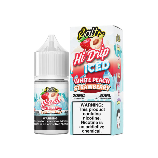 Hi-Drip - White Peach Strawberry Iced Salt Nicotine - 30ML