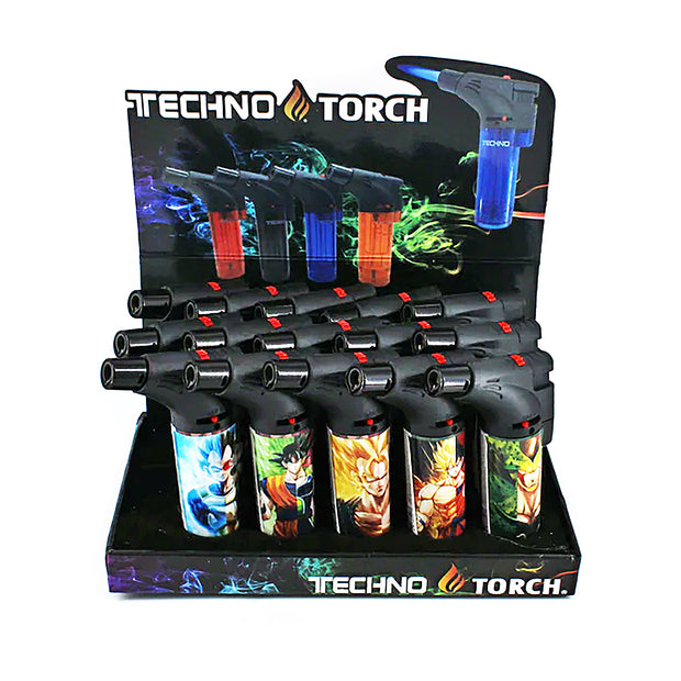 Techno Torch - Backwoods Dragon Ball Angled Butane Torch Lighter - Assorted Colors