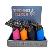 Techno Torch - Rubber Flexi Butane Torch Lighter - Assorted Colors - 16Ct Case