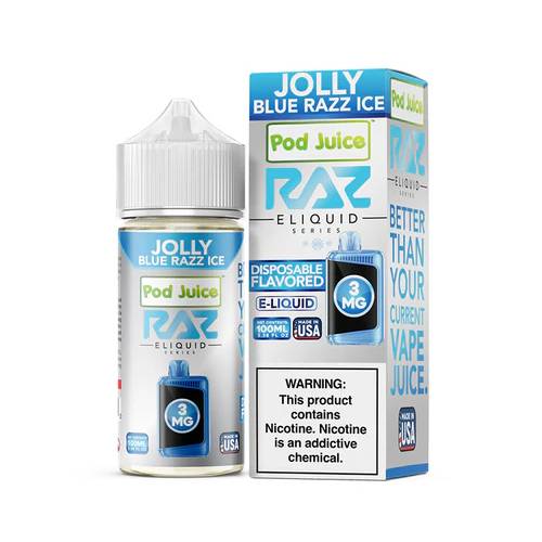 Pod Juice x Raz - Jolly Blue Razz Ice - 100mL