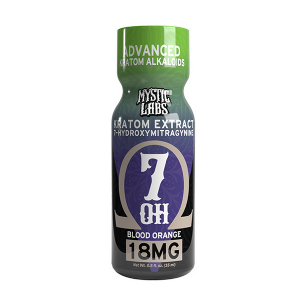 Mystic Labs - 7-Hydroxymitragynine Kratom Shot - 15mL - 18mG - 12 Count