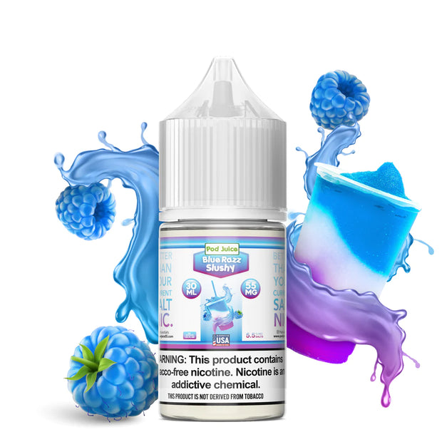 Pod Juice - Blue Razz Slushy Salt Nicotine - 30mL