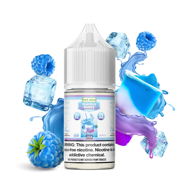Pod Juice - Blue Razz Slushy Freeze Salt Nicotine - 30mL