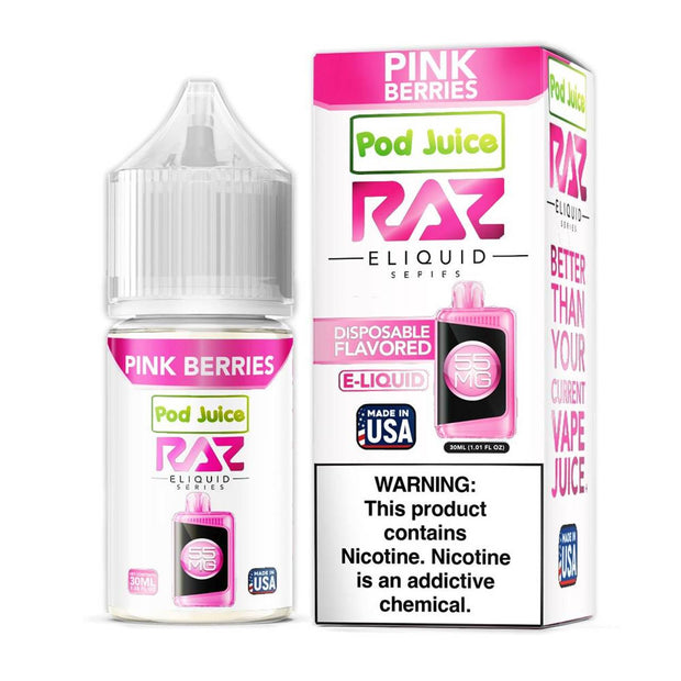 Pod Juice x Raz - Pink Berries Nicotine Salt - 30mL