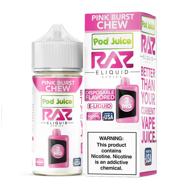 Pod Juice x Raz - Pink Burst Chew - 100mL