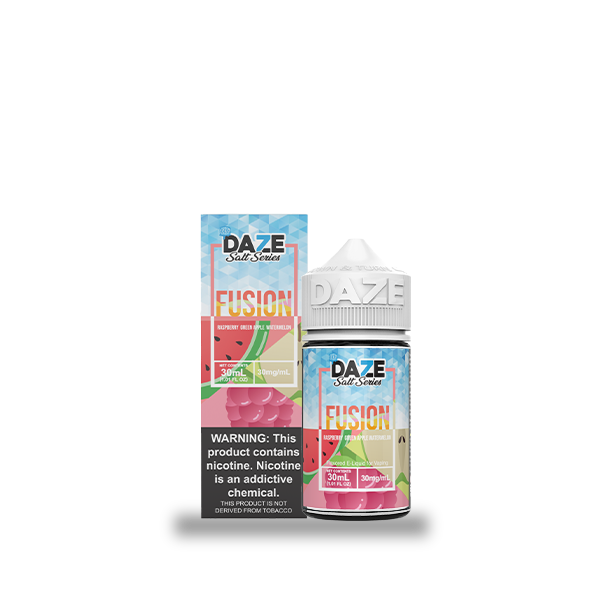 7 Daze Fusion - Raspberry Green Apple Watermelon Iced Salt Nicotine - 30ML
