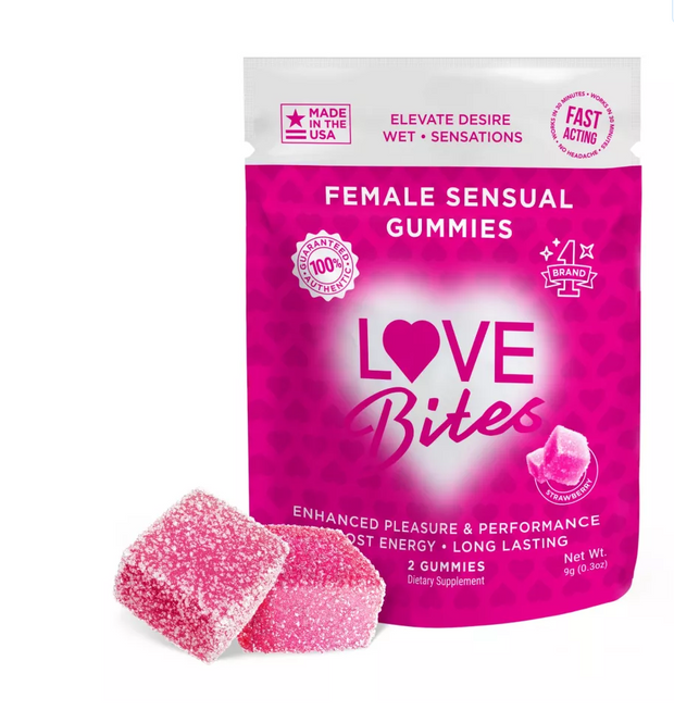 Love Bites - Sexual Enhancement Gummies - 2Ct - 12 Pack Case