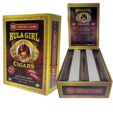 Hula Girl - Cigar Box - 10Ct