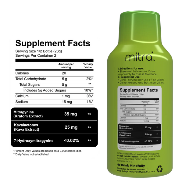 Mitra9 - M9 Kava/Kratom Shot - 2oz - 12 Count (Case)