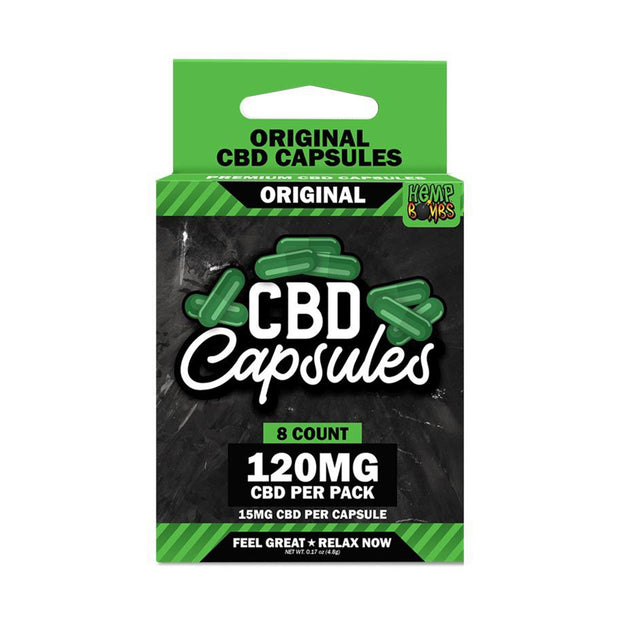 Hemp Bombs - Original CBD Capsules - 8 Count - 120MG